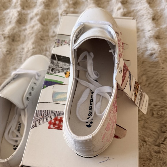 Superga 2750 Splatter Sneakers - White/Pink - Women's 9 / Men's 7.5 (NIB) - Picture 9 of 12